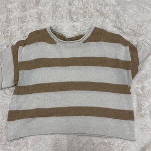 Striped Brown and Cream Sweater shirt